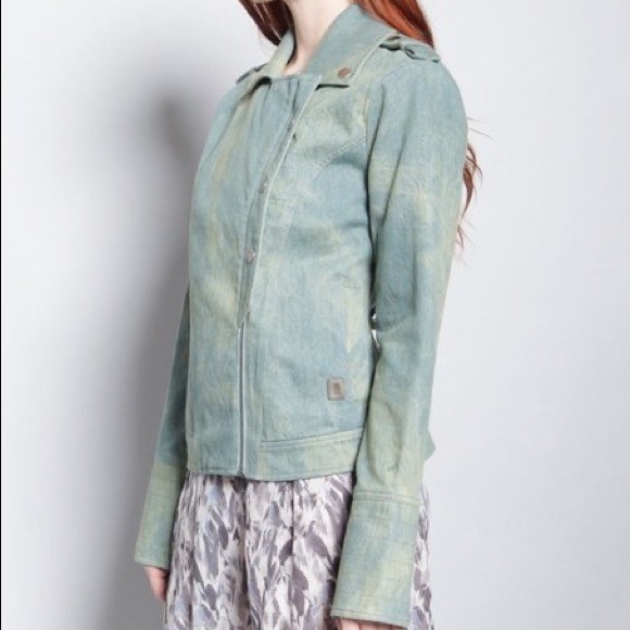 Vintage Denim Moto Jacket - Picture 2 of 9